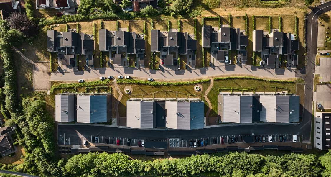 Amazing roof design using DS Nordic Click Seam, Udsigten - Vester Ringvej 45, 8600 Silkeborg